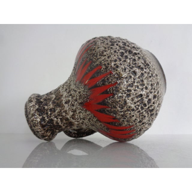 Glazed Lava Ceramic Handled Vase from Scheurich, Germany, 1970s For Sale - Image 14 of 16