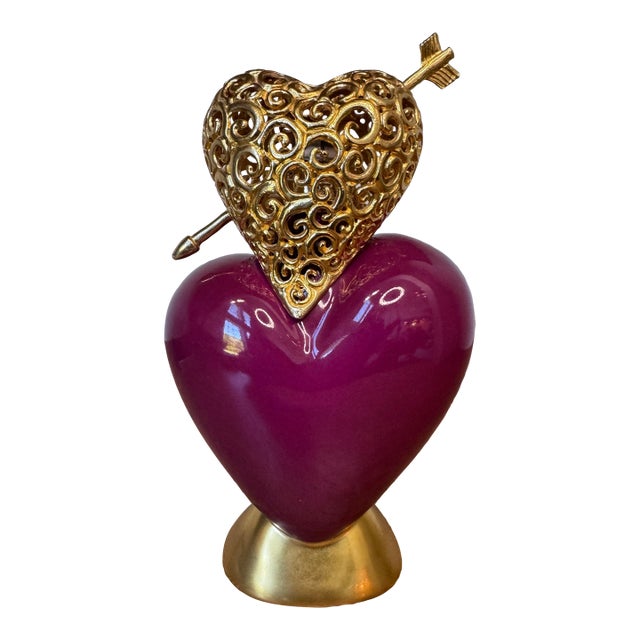 Régis Dho for Lampe Berger Double Heart Limoges Porcelain Fragrance Lamp For Sale