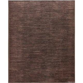 Brown Tone Minimalist Contemporary Area Rug For Sale