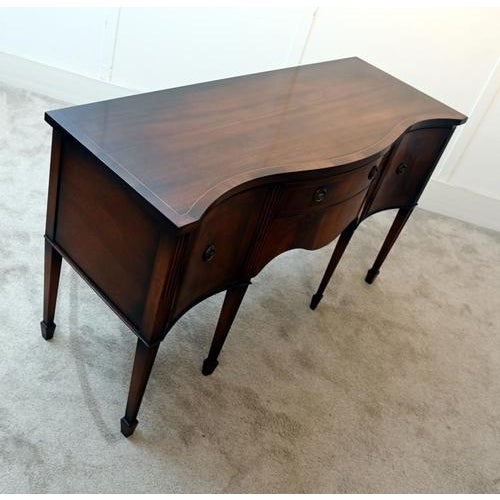 Sheraton Mahogany Serpentine Server Buffet, 1910s For Sale - Image 10 of 13