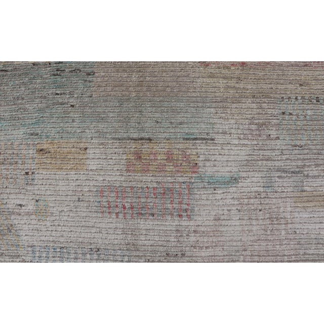 2020s Large Hand Knotted Tribal Design Rug in Off White With Pop of Cheerful Colors 9'4 X 11'7 For Sale - Image 5 of 11