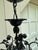 Vintage Five Light Black Floral Fixture For Sale In New York - Image 6 of 8