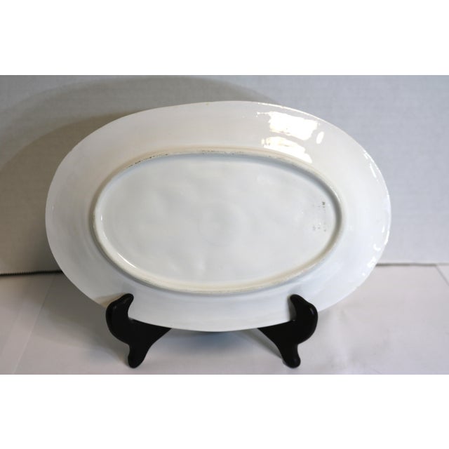 Meiselman Imports Late 20th Century Meiselman Imports Mint Leaf Oval Platter For Sale - Image 4 of 6