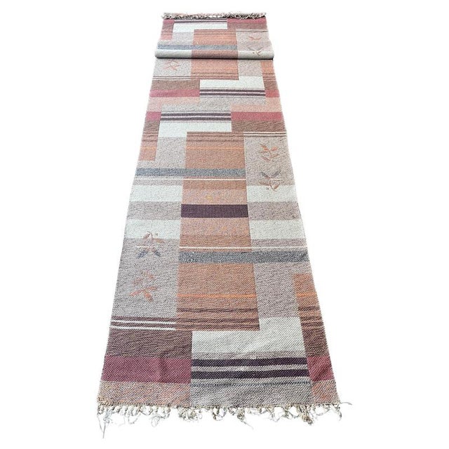 Brown Modernist Bauhaus Geometric Rug, Czechoslovakia, 1930s For Sale - Image 8 of 8