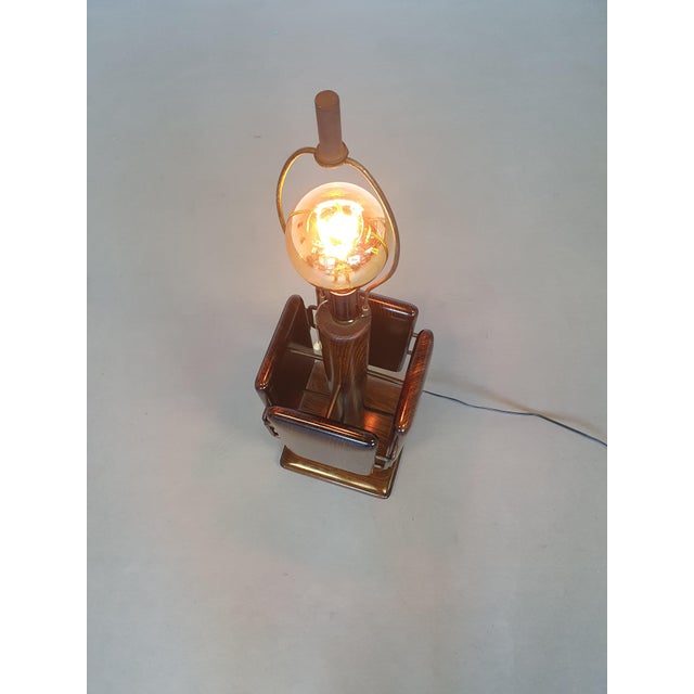 Black Large Vintage Brutalist Floor Lamp For Sale - Image 8 of 9