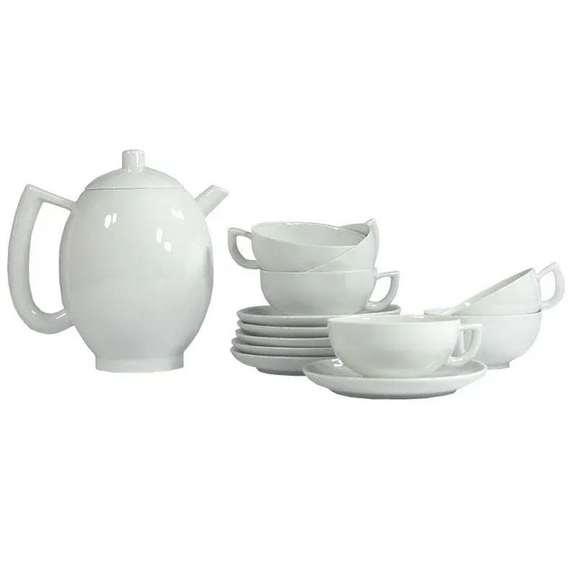 Postmodern Porcelain Tea Set by Lutz Rabold for Arzberg, 1980s, Set of 13 For Sale - Image 10 of 10