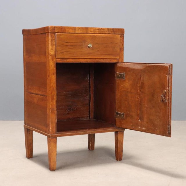 Directoire Walnut Bedside Table For Sale - Image 3 of 9