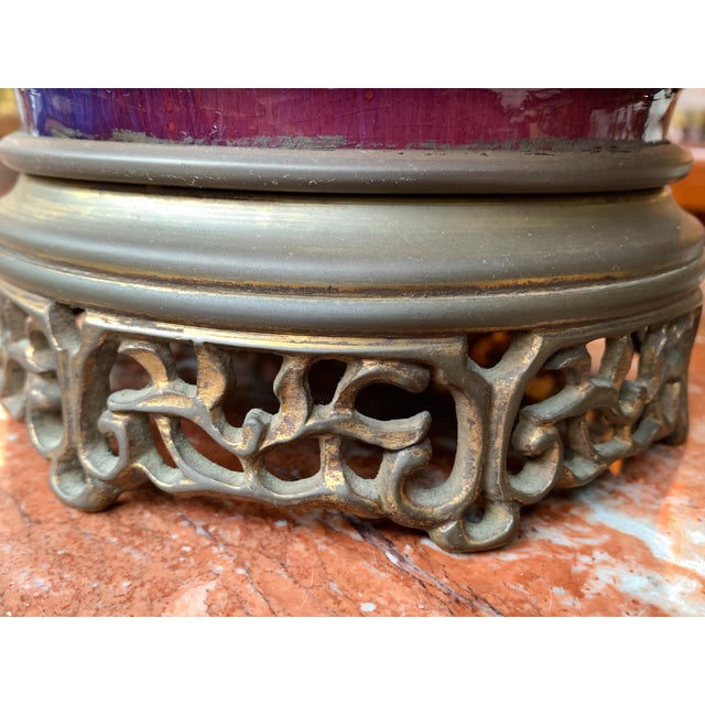 1930s Chinese Ceramic Gourd Vase Table Lamp For Sale - Image 15 of 17