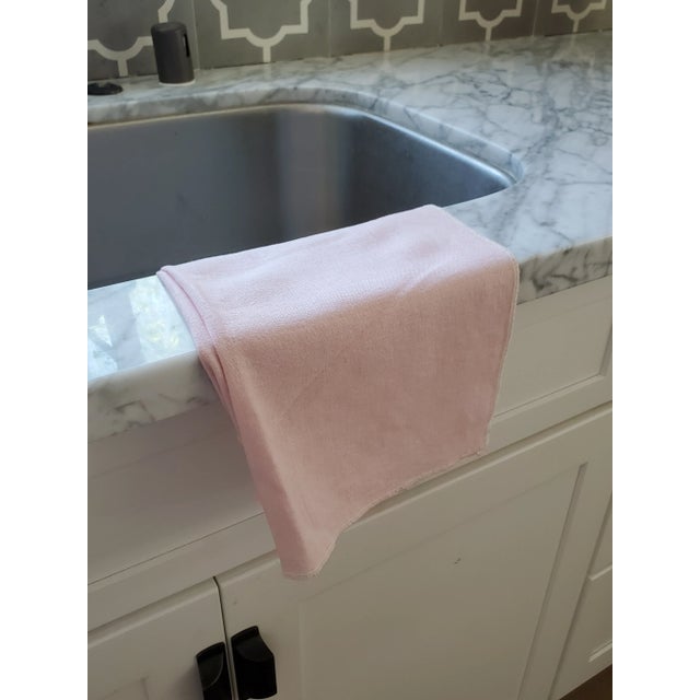 Pink Linen Kitchen Tea Dish Towels - a Pair For Sale In Los Angeles - Image 6 of 7