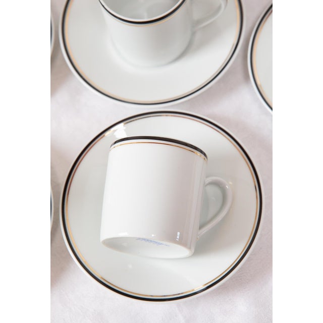 Contemporary Navy Blue and Gold Bernardaud Crystal Porcelain Coffee Set, 1990s, Set of 26 For Sale - Image 3 of 7