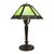 Green Arts & Crafts Pittsburg 8-Panel Slag Glass Table Lamp Signed C1920 For Sale - Image 8 of 10
