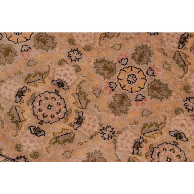 Elegant Gulzar Pak-Persian Gold/Black Wool Rug - 8'1'' X 10'1'' For Sale In New York - Image 6 of 9