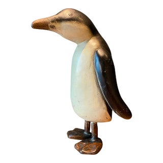 Early 20th Century Folk Art Wood Carved Penguin in the Manner of Charles Hart For Sale