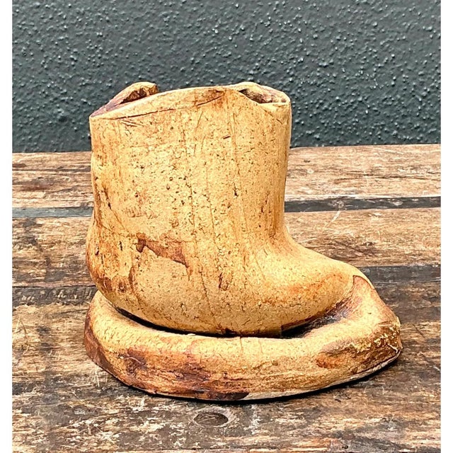 Sand Vintage Organic Form Ceramic Vase For Sale - Image 8 of 13