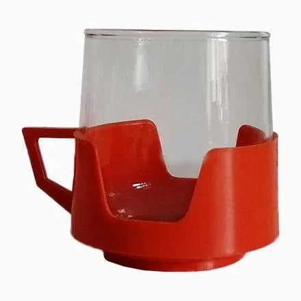 Vintage Glass Cup Set from Simax, Set of 6 For Sale - Image 11 of 11