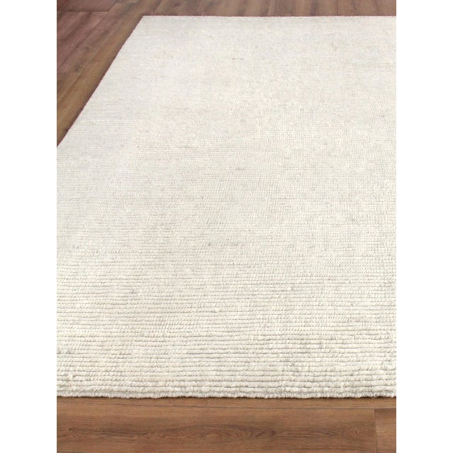 Exquisite Rugs Hamilton Hand Knotted Wool White & Ivory - 8'x10' For Sale - Image 4 of 9