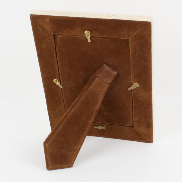 Maitland Smith Tessellated Marble, Travertine and Stone Picture Frame circa 1980 For Sale In Atlanta - Image 6 of 8
