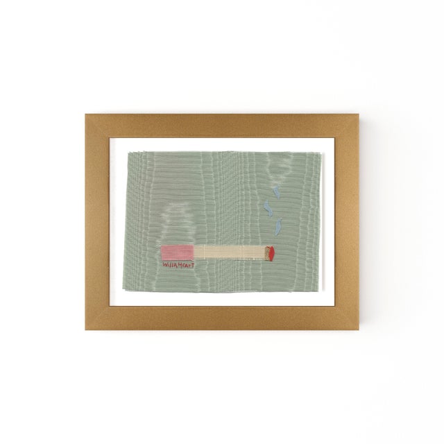 Willa Heart Bizzy the Pink Cigarette by Willa Heart in Gold Frame, Mini Art Print For Sale - Image 4 of 4