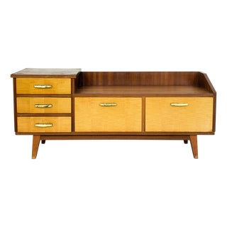 Vintage Sideboard in Birch with Mirror For Sale