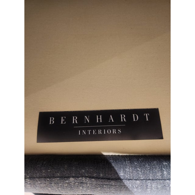 Bernhardt Gemma Leather-Fabric Swivel Chairs (Set of 2) For Sale - Image 16 of 16