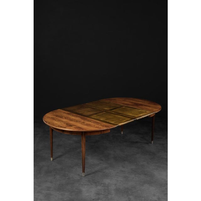 1940s Vintage Danish Round Wood Folding Dining Table by Agner Christoffersen for N.C. Christoffersen, 1948 For Sale - Image 5 of 18