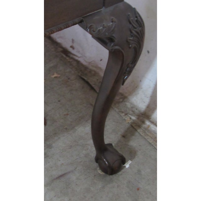 1980s Henredon Rittenhouse Dining Room Table Mahogany Chippendale Claw For Sale - Image 6 of 9