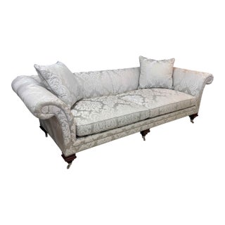 Ralph Lauren Heiress Sofa W/ Damask Upholstery For Sale