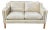 Danish Modern Patinated Tan Leather Loveseat in the Style of Børge Moge For Sale