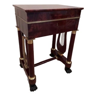 1980s Kindel Masterworks Winterthur Empire Mahogany Nightstand For Sale