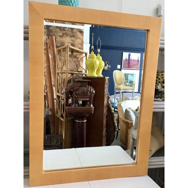 Classic Todd Hase Designed Anna Mirror with English Sycamore Marquetry. Very simple Modern Mirror with quality marquetry....