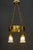 Art Deco Hammered Chandelier with Opaline Glass Shades, Vienna, 1920 For Sale - Image 6 of 18
