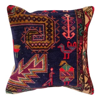 Reclaimed Rug Textile Pillow Cover For Sale