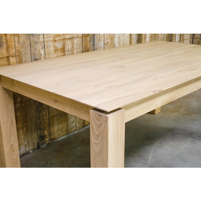 Contemporary Ethnicraft Oak "Slice" Dining Table Chairish