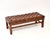 Antique Georgian Leather Bench, 1950s For Sale - Image 9 of 9