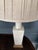 Mid 20th Century Asian White Floral Embossed Lamp For Sale In Miami - Image 6 of 7