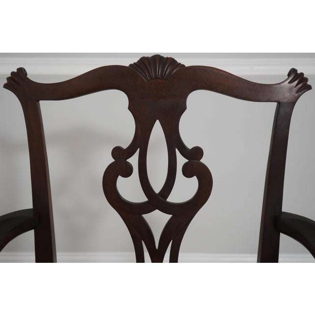1980s Set of 6 Stickley Mahogany Chippendale Dining Room Chairs For Sale - Image 5 of 18
