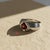 Not Yet Made - Made To Order Square-Cut Garnet Architectural Silver Cocktail Ring, Size 7.5 For Sale - Image 5 of 5