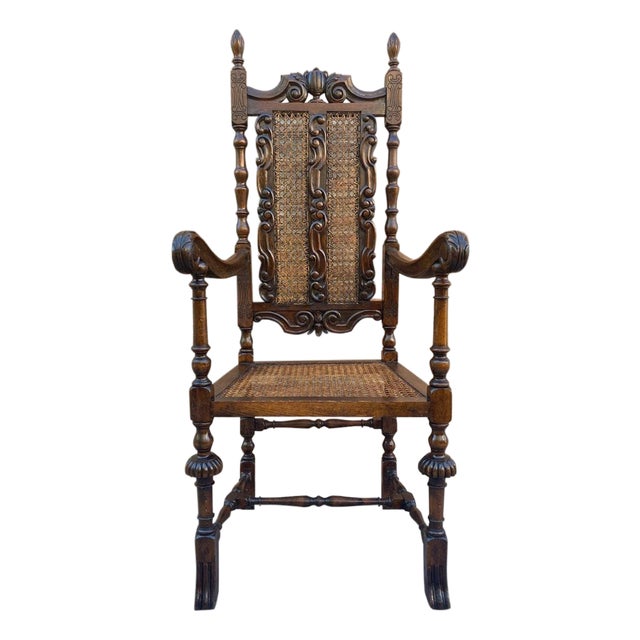 Early 20th Century Louis XVI Style French Carved Walnut Armchair with Reed Seat For Sale