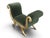 1930s Vintage Hollywood Regency Neoclassical Giltwood Scroll-Arm Bench in Green Velvet For Sale - Image 5 of 12