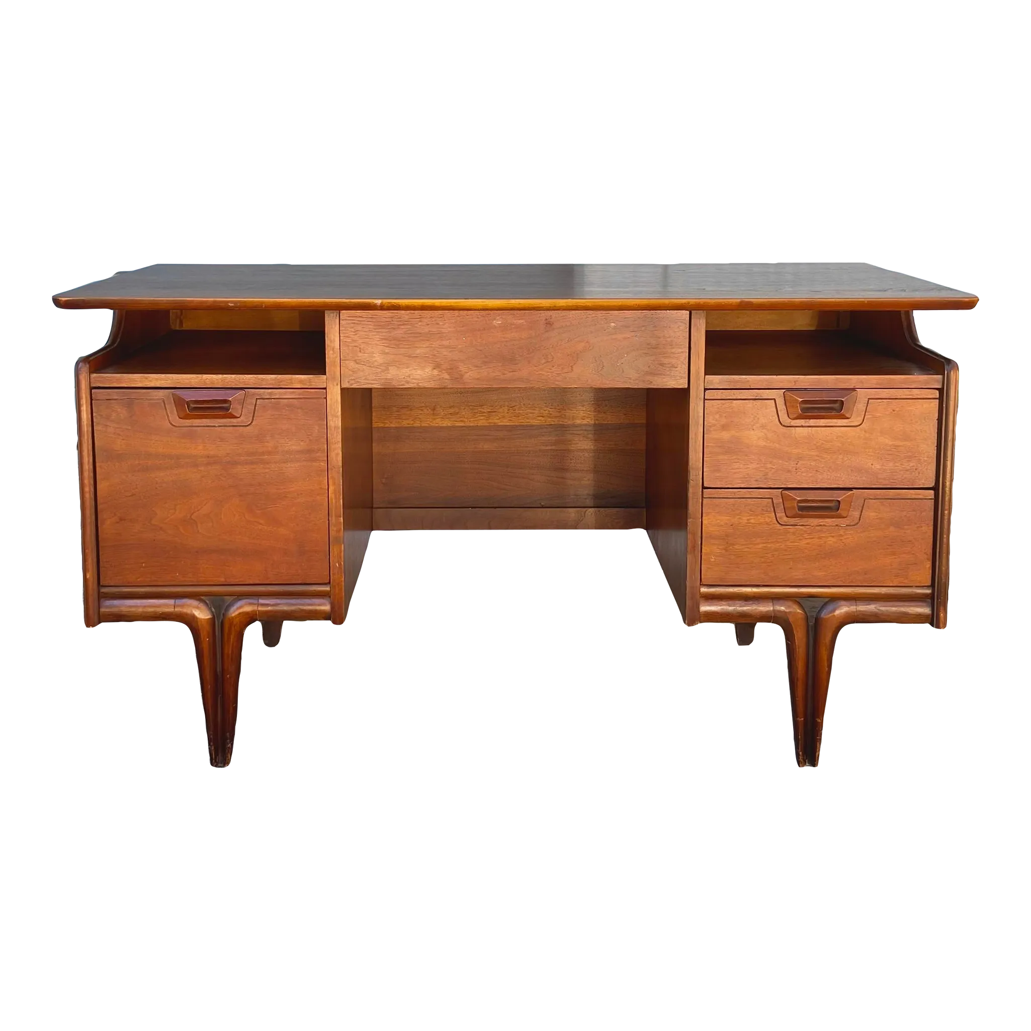 Mid 20th Century Modern 'The Old Reliable' Wood Executive Desk