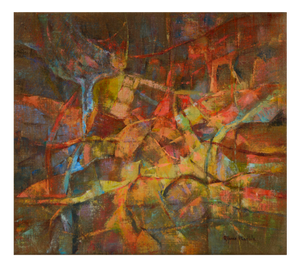 Alfonso Pragliola, Antica Roma Abstract Landscape, Mixed Media on Canvas, 2019