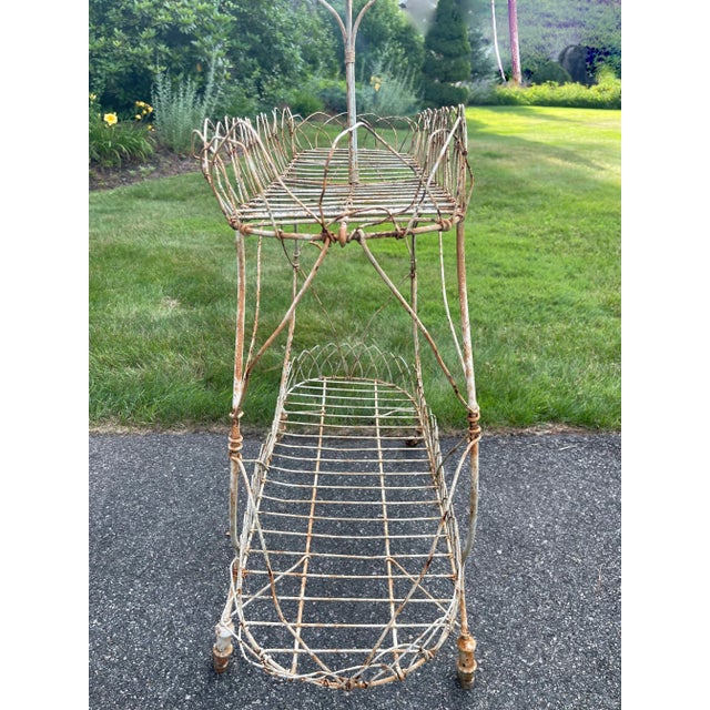 Victorian Antique French Victorian Wire Three- Tier Planter For Sale - Image 3 of 13