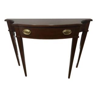 Late 20th Century Harden Cherry Console Table With Single Drawer For Sale