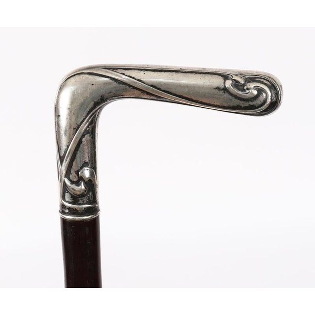 Antique French Silver Walking Cane Stick, 1800s For Sale - Image 5 of 10
