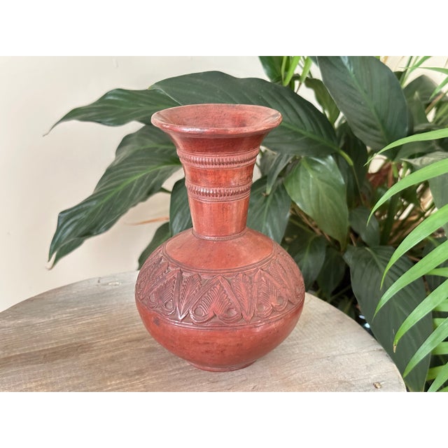 Late 19th Century 19th C Ottoman Terracotta Water Filter Vessel - Antique Tophane Islamic Redware Ceramic Qulla Jug For Sale - Image 5 of 11