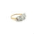 Mid 20th Century 4.83 Carat Cushion Cut 3-Stone Lab Grown Diamond Ring in 14k Gold and Platinum Size 7.5 For Sale - Image 4 of 7