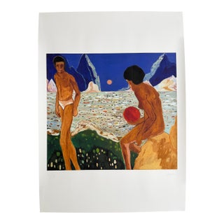 Gideon Appah, Red Sun (2023), Numbered 17/75 and Hand-Signed by the Artist, Printed in London, Uk For Sale