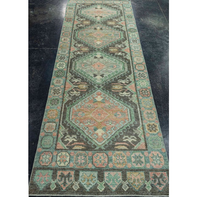 Early 21st Century Turkish Oushak Rug 2'8" x 8'4" #20087 For Sale - Image 5 of 8