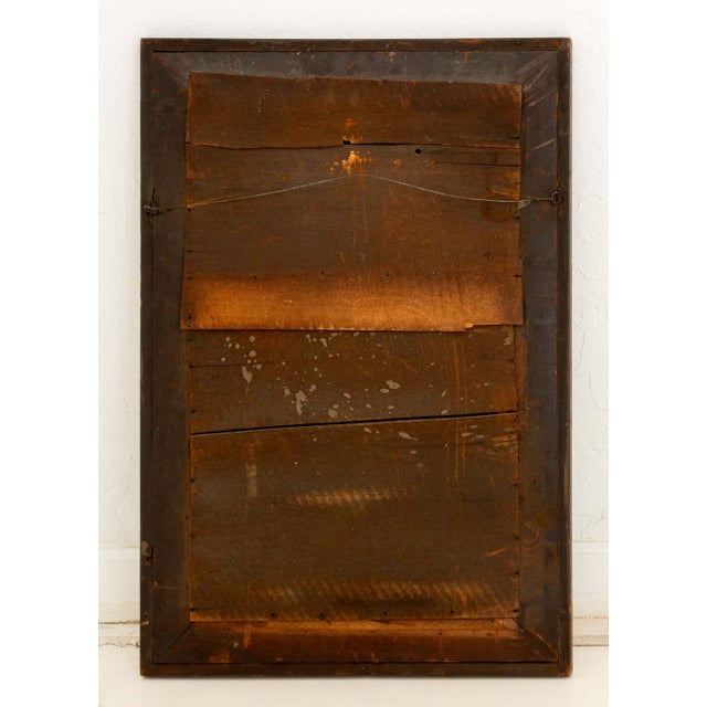 Wood American Gilt Trim and Mahogany Framed Mirror For Sale - Image 7 of 7