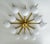 Fabio Ltd 21st Century Star Piccolo Satin Brass Matte White Murano Flush Mount by Fabio LTD For Sale - Image 4 of 9